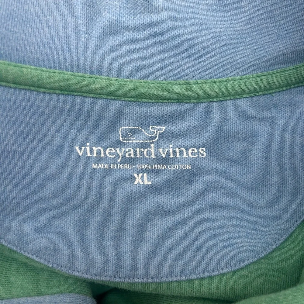 Vineyard Vines 1/4 Zip Pullover Men’s XL Green Golf Preppy Pima Cotton